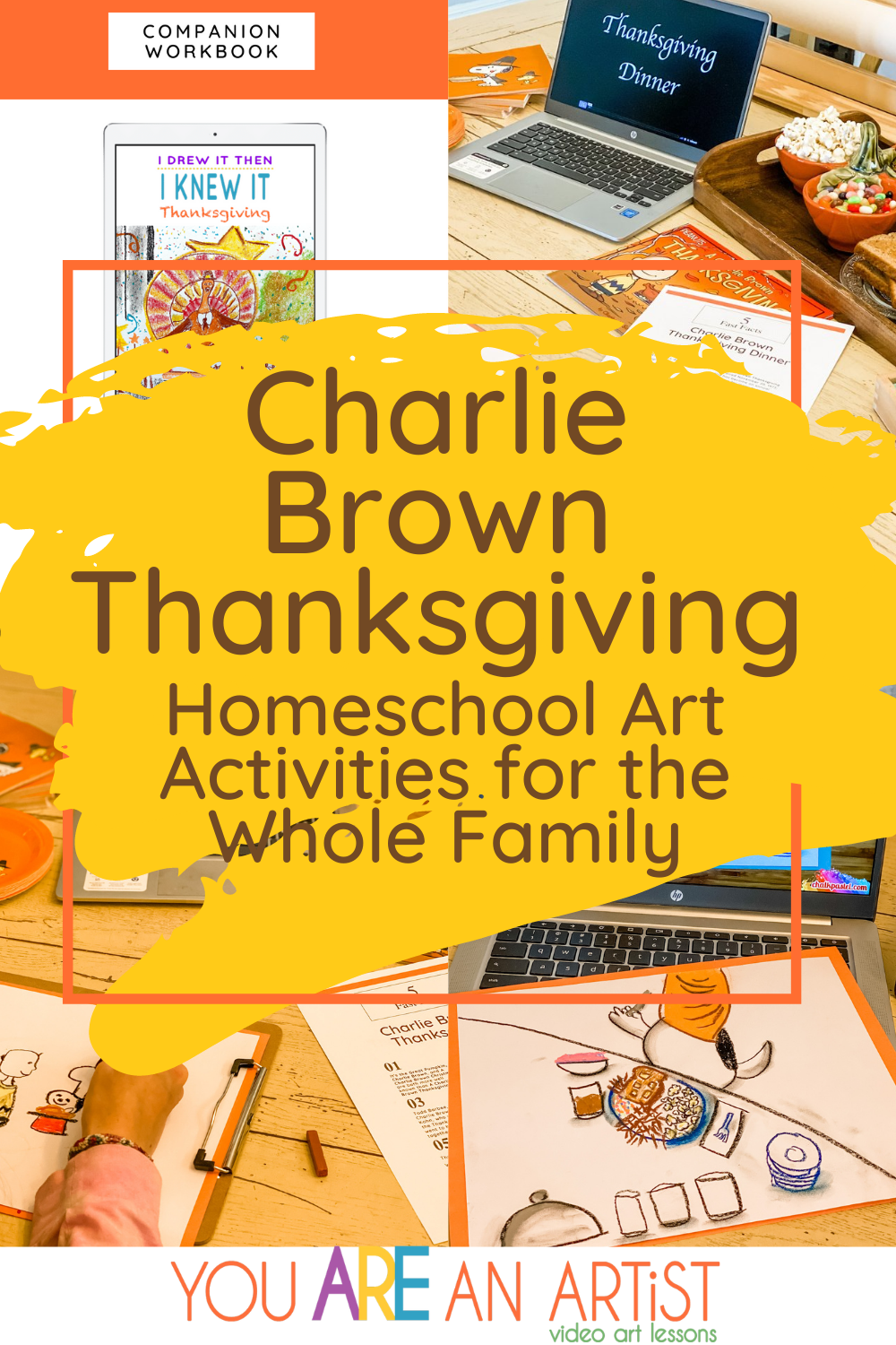 charlie brown thanksgiving homeschool art activities